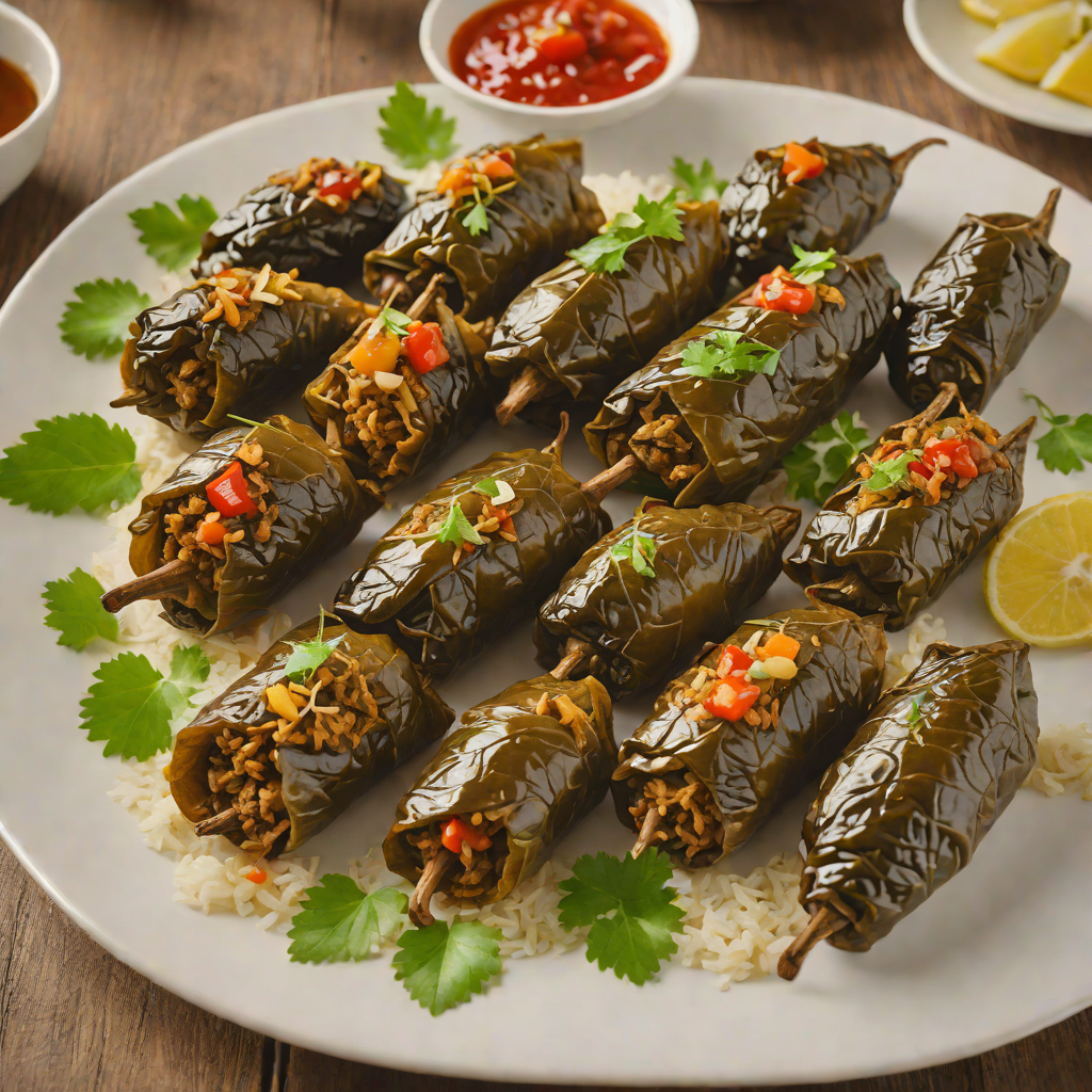 Spiced Uzbek Dolmas with Lamb and Rice Filling