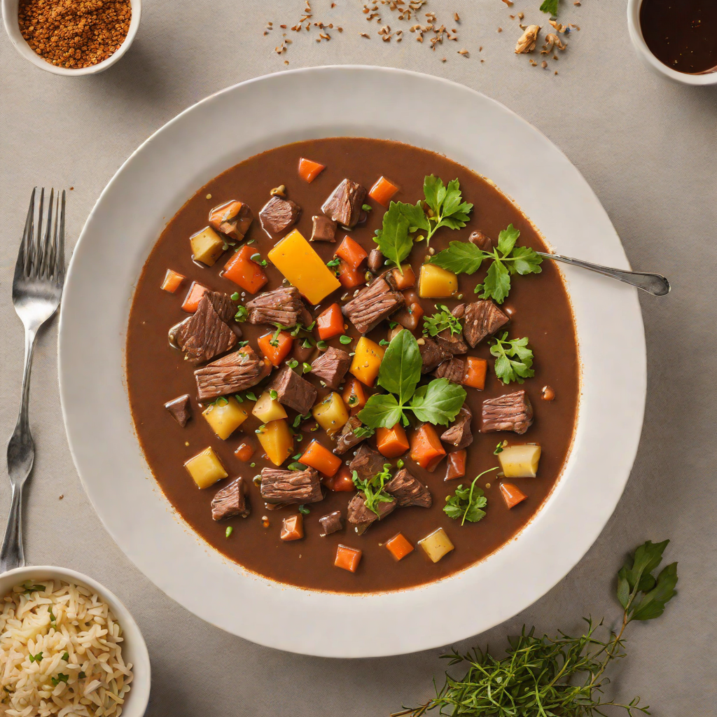 Slow-Cooked Kangaroo Stew with Native Wattleseed
