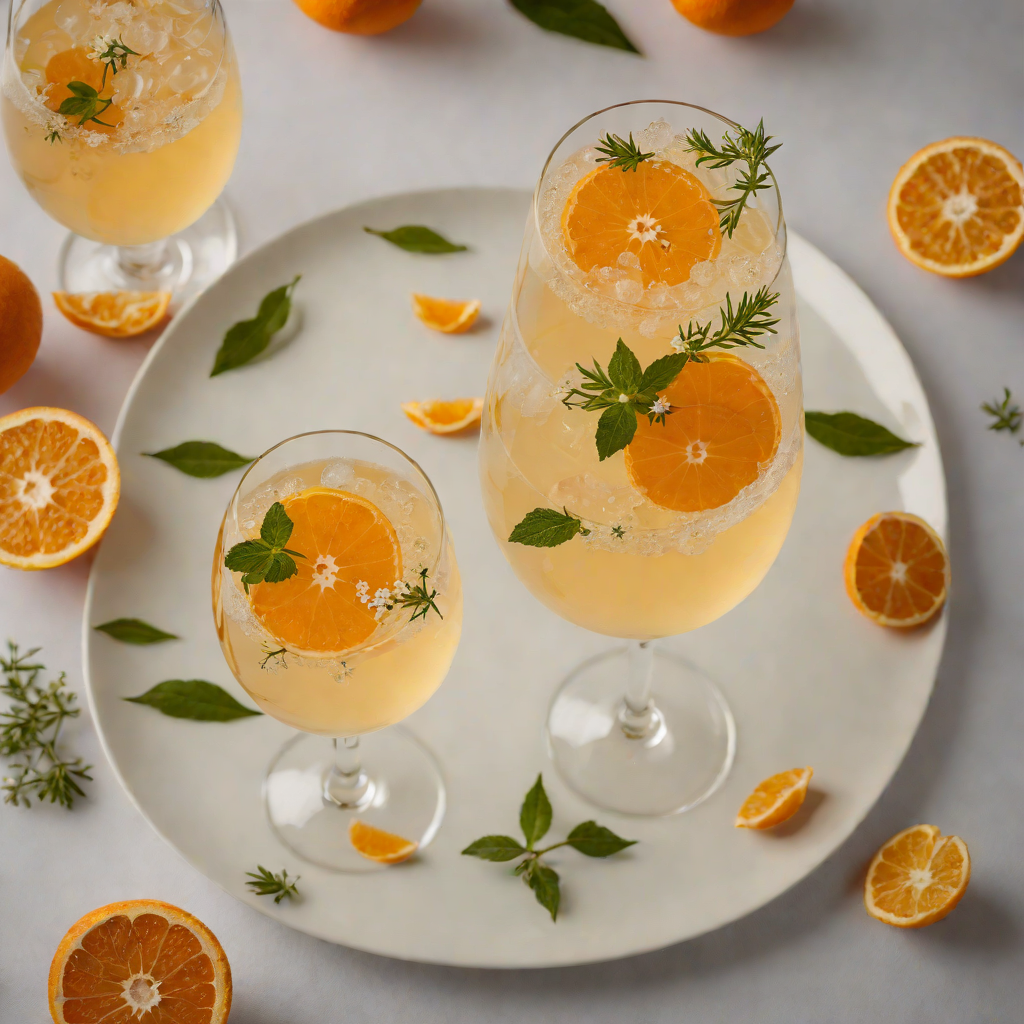 Shaken Clementine and Elderflower Fizz
