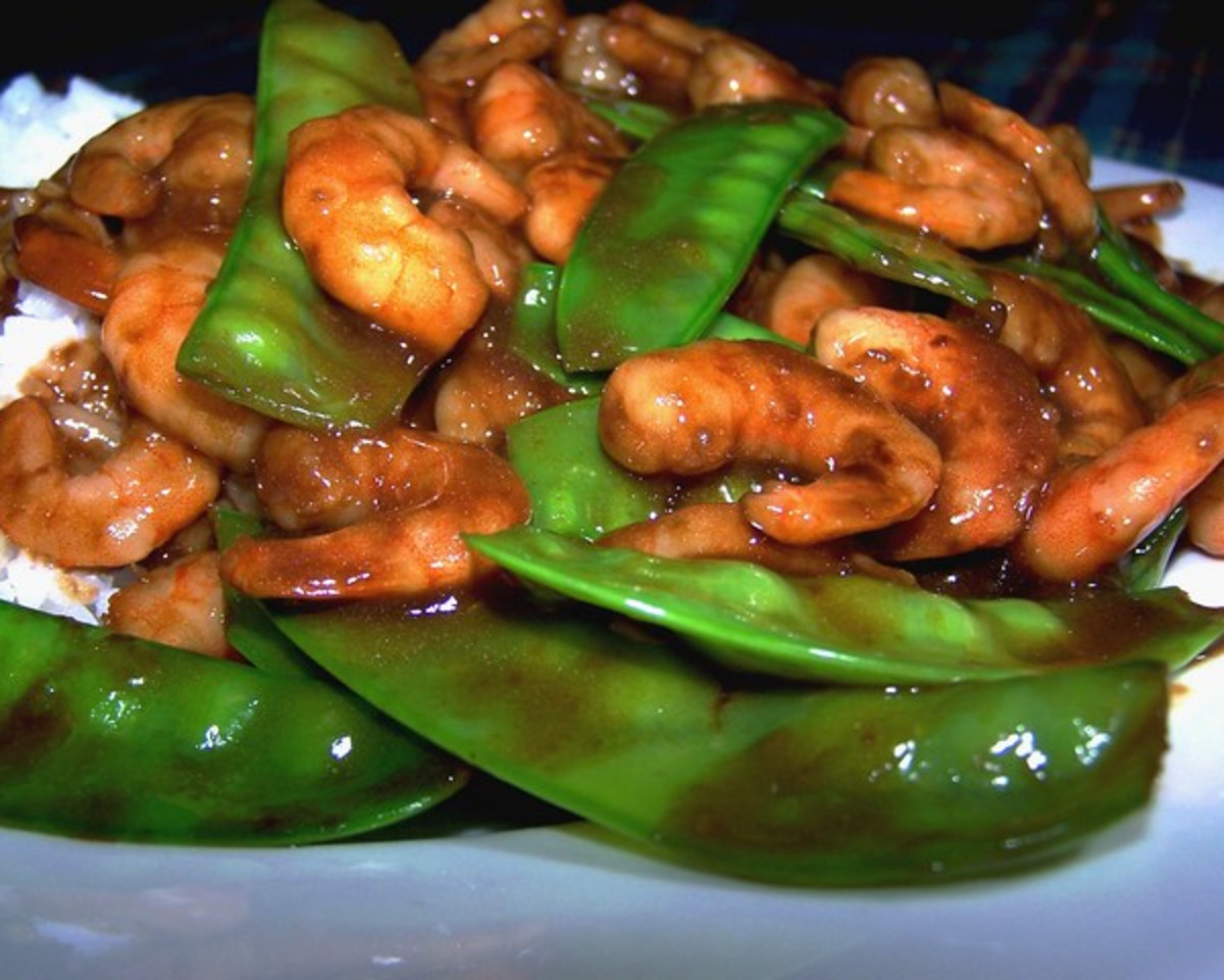 Stir-Fried Shrimp with Snow Peas