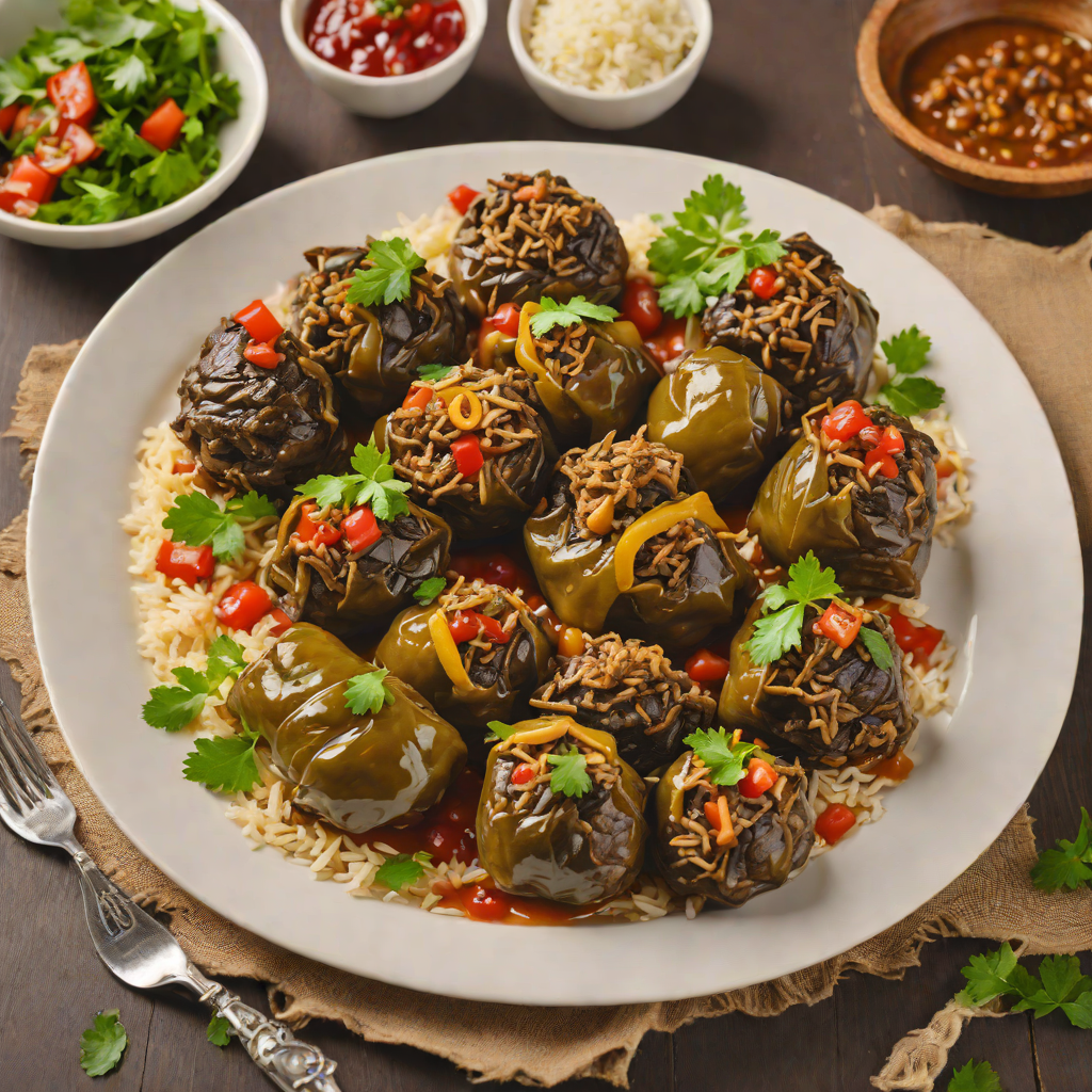 Uzbek-Style Dolma with Lamb and Rice Filling