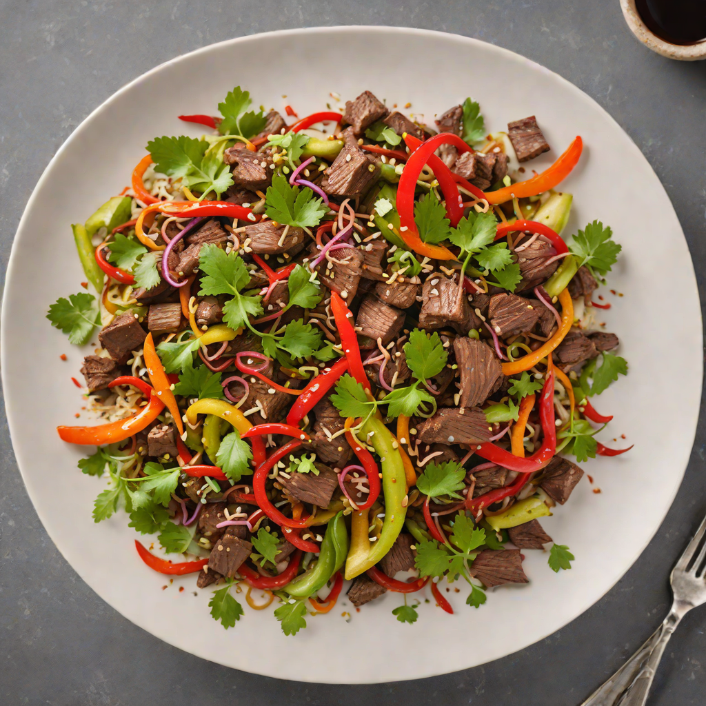 Spiced Kangaroo Stir-Fry with Native Pepper and Finger Lime