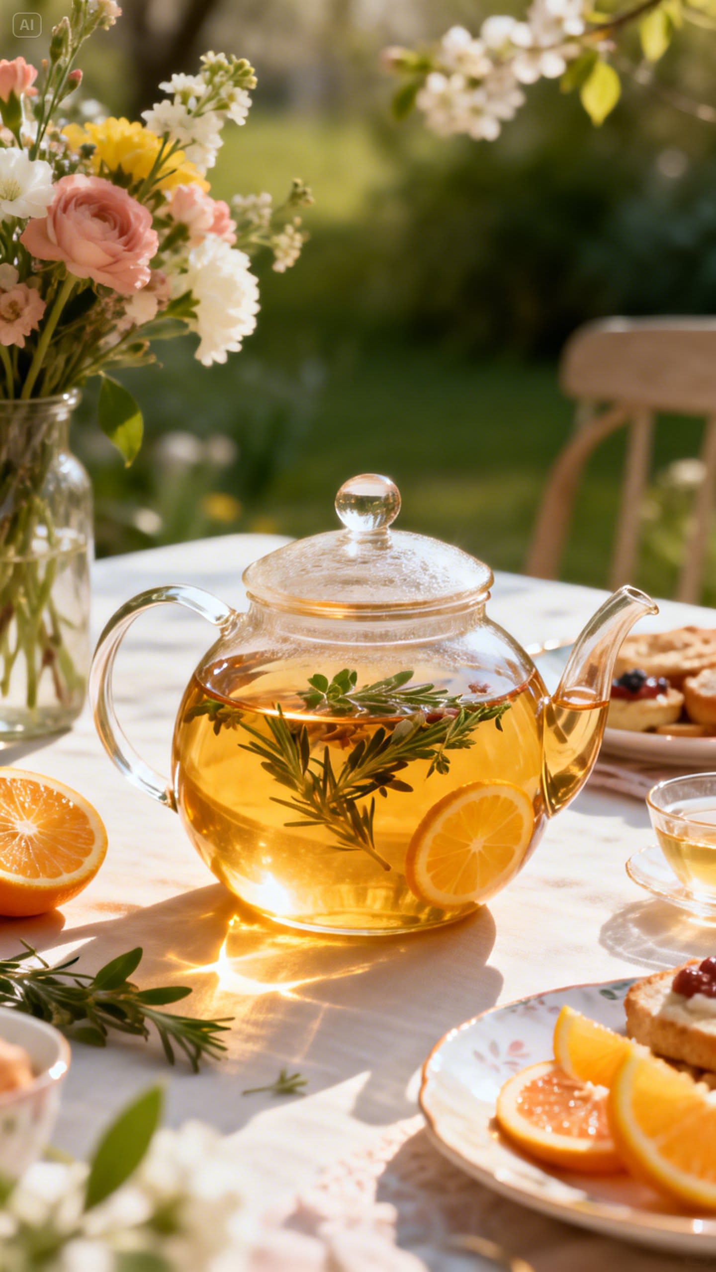 Citrus-Ginger Infused Iced Green Tea