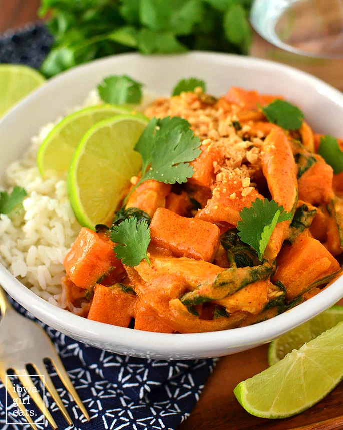 Thai Coconut Sweet Potato Curry with Black Beans