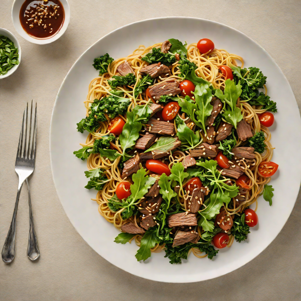 Spiced Kangaroo Stir-Fry with Bush Tomato and Garlic Greens