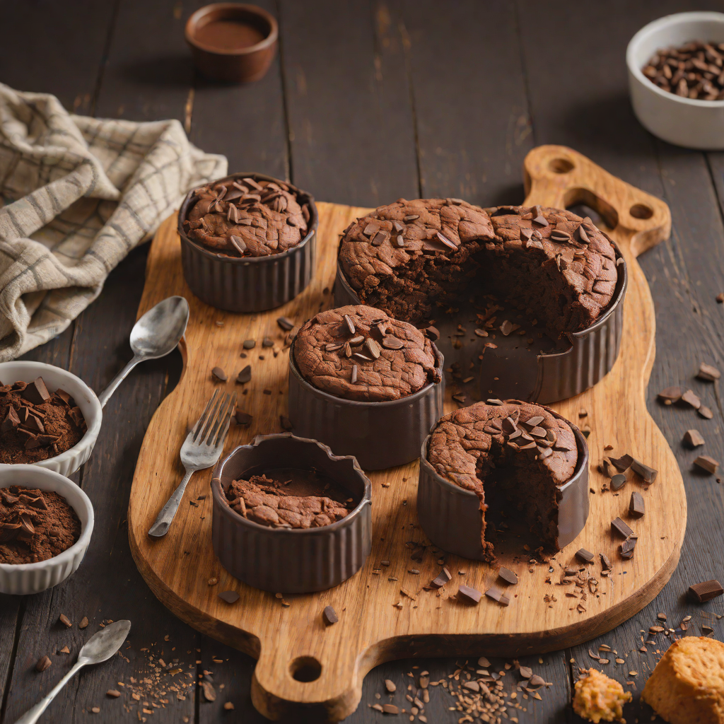 Quick Air Fryer Chocolate Soufflé