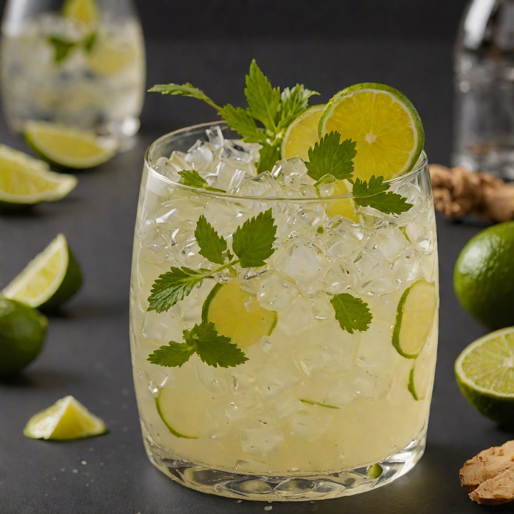Muddled Ginger-Lime Gin Cooler