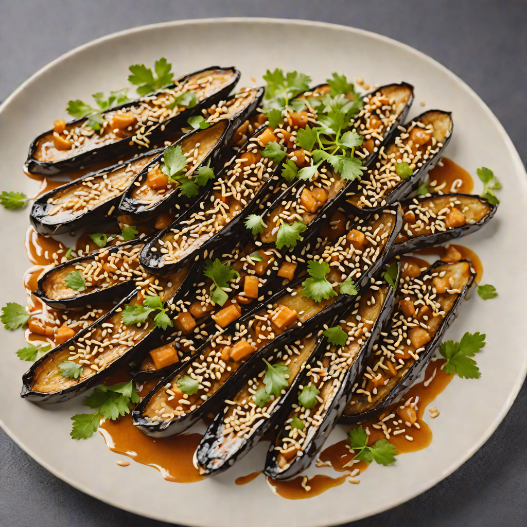 Stir-Fried Miso-Glazed Eggplant with Sesame Seeds
