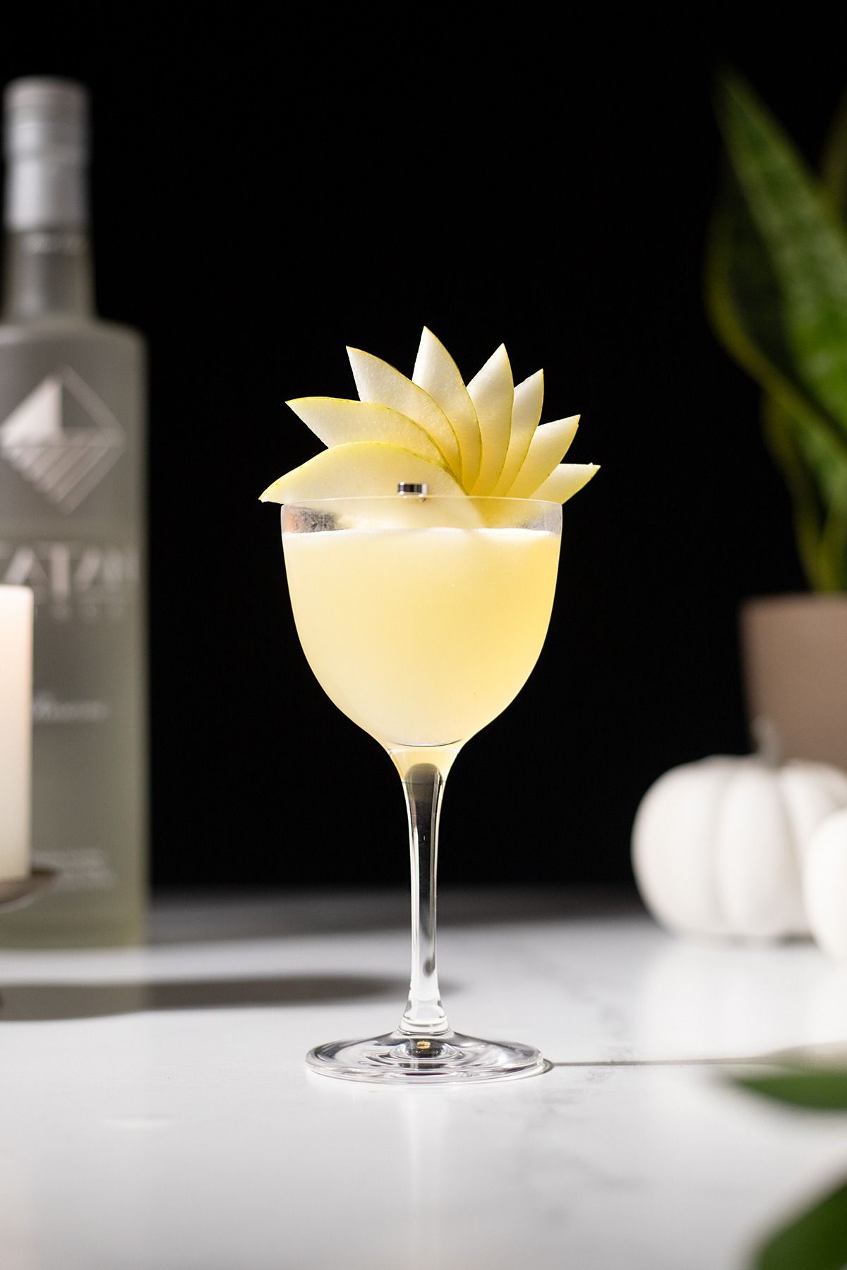 Shaken Honey-Ginger Pear Cocktail
