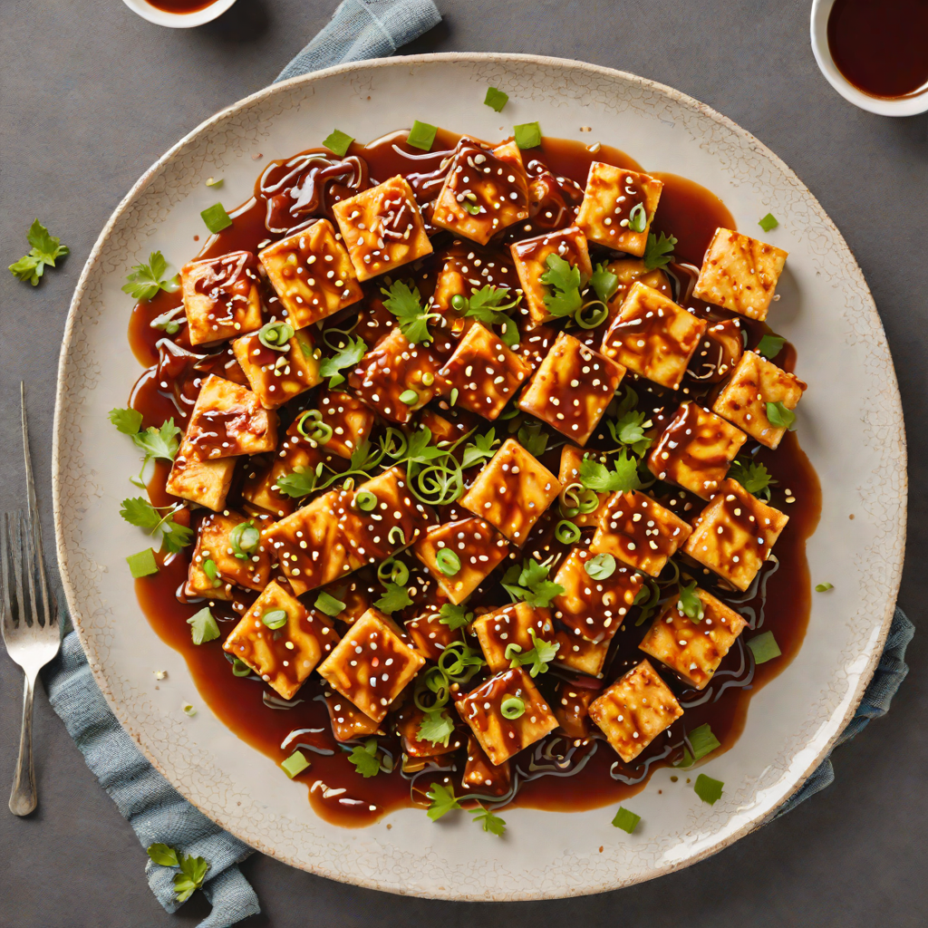 Spicy Korean Stir-Fried Tofu with Gochujang Glaze