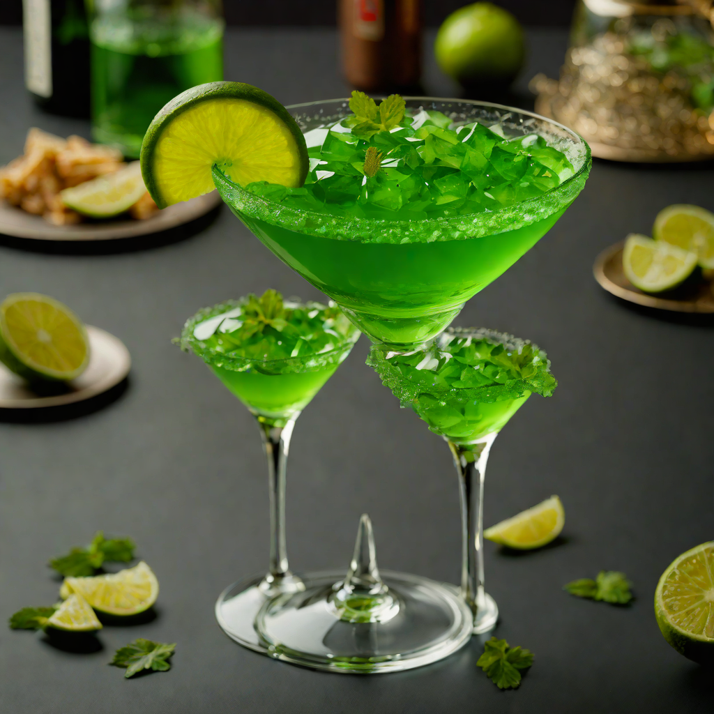 Shaken Emerald Witch Cocktail with Green Chartreuse