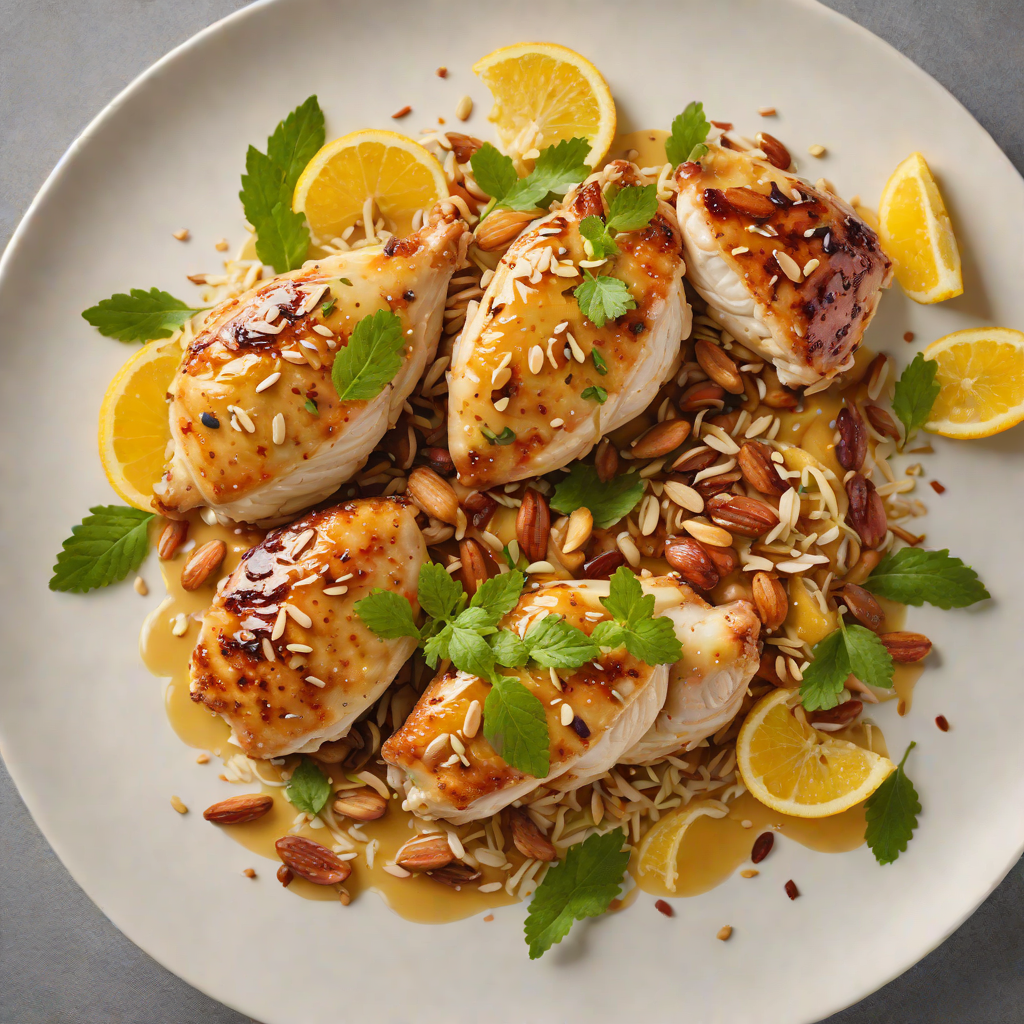 Sautéed Chicken with Citrus-Honey Glaze and Toasted Almonds