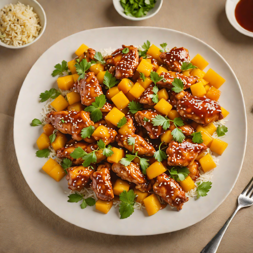 Stir-Fried Chicken with Spicy Mango Glaze