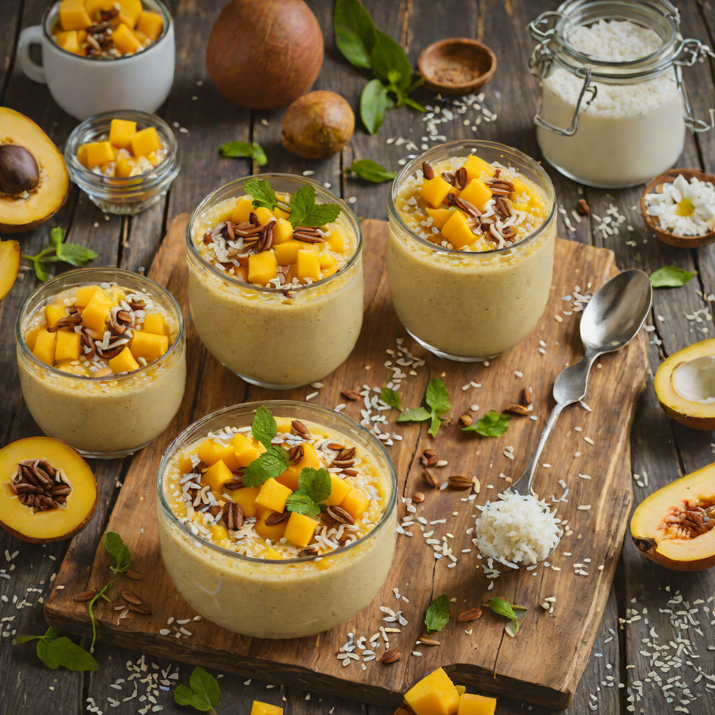Sweet Tropical Mango and Coconut Chia Pudding