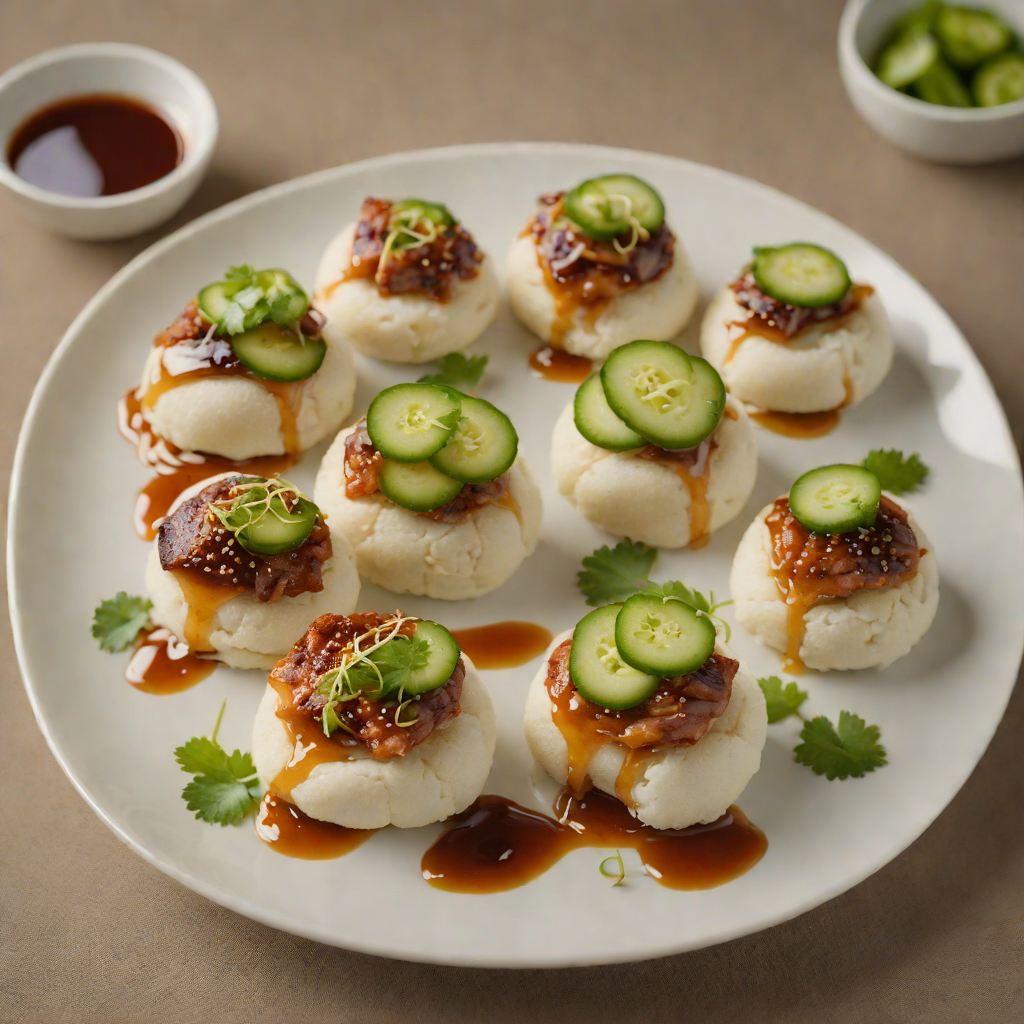 Pan-Fried Pork Belly Bao Buns with Pickled Cucumber