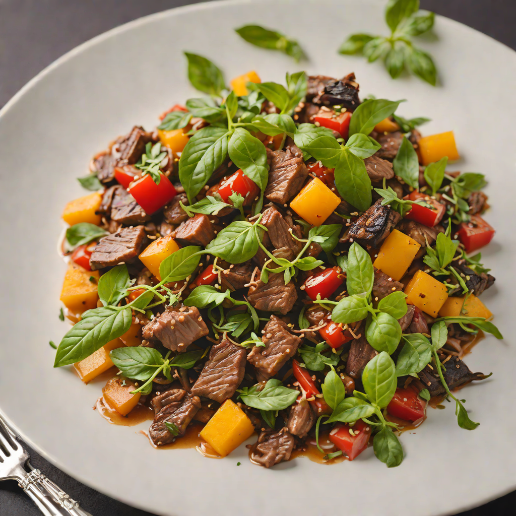 Kangaroo Stir-Fry with Bush Tomato and Native Basil
