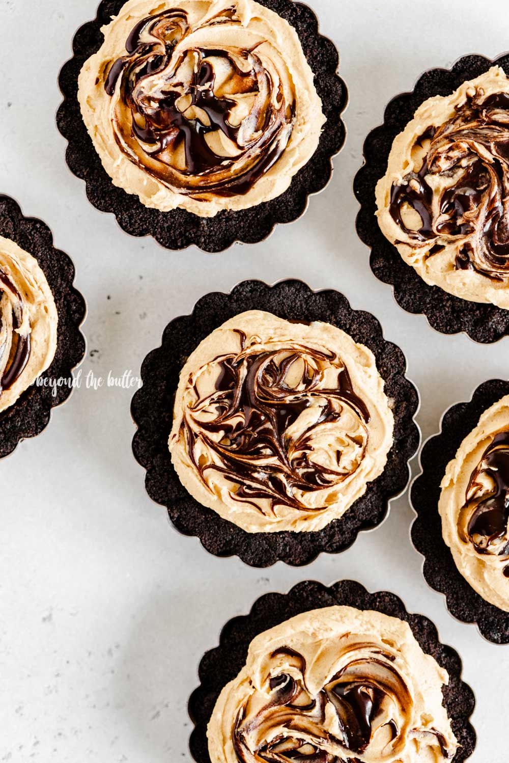 No-Bake Chocolate Peanut Butter Mini Tarts