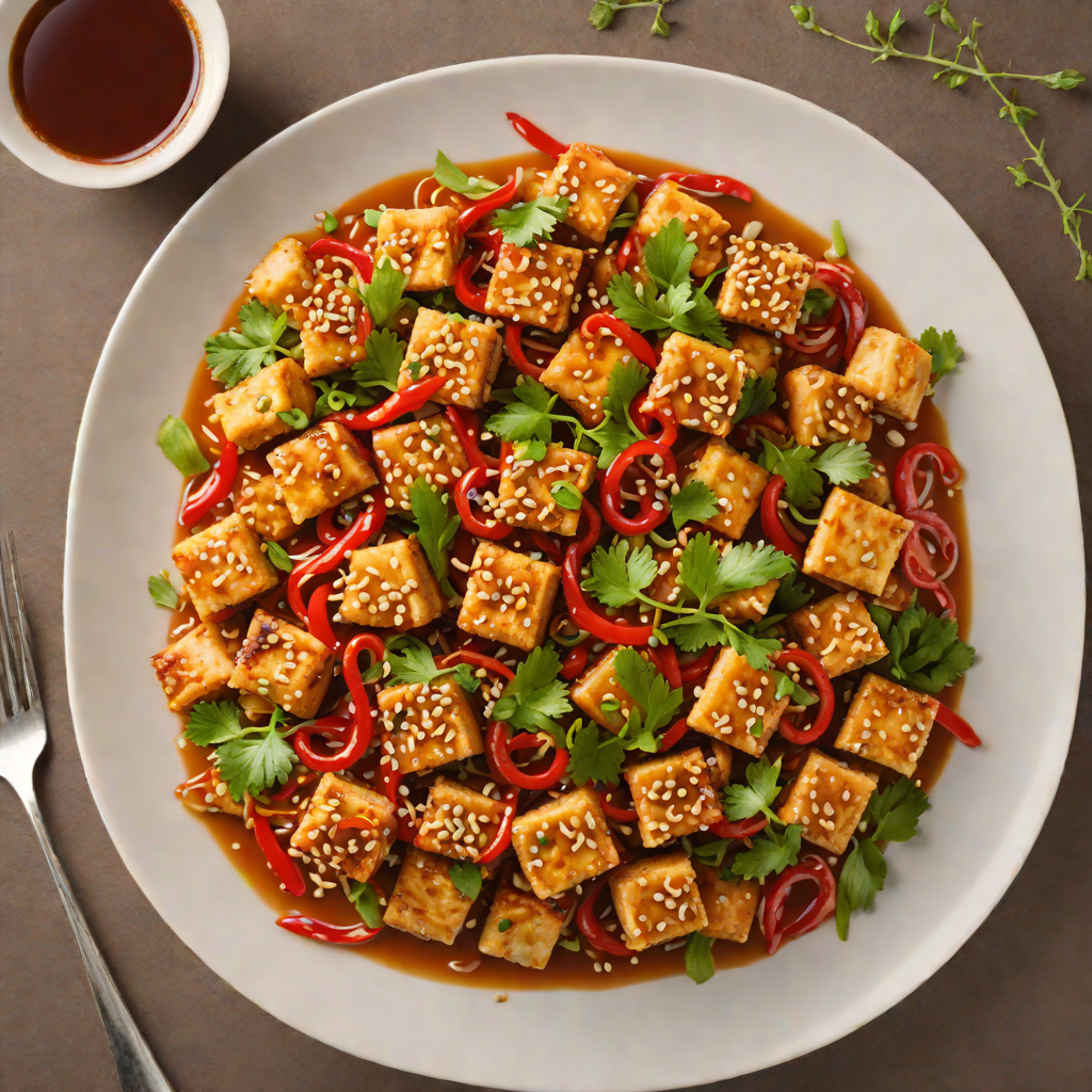 Crispy Tofu Stir-Fry with Sweet Chili Garlic Sauce