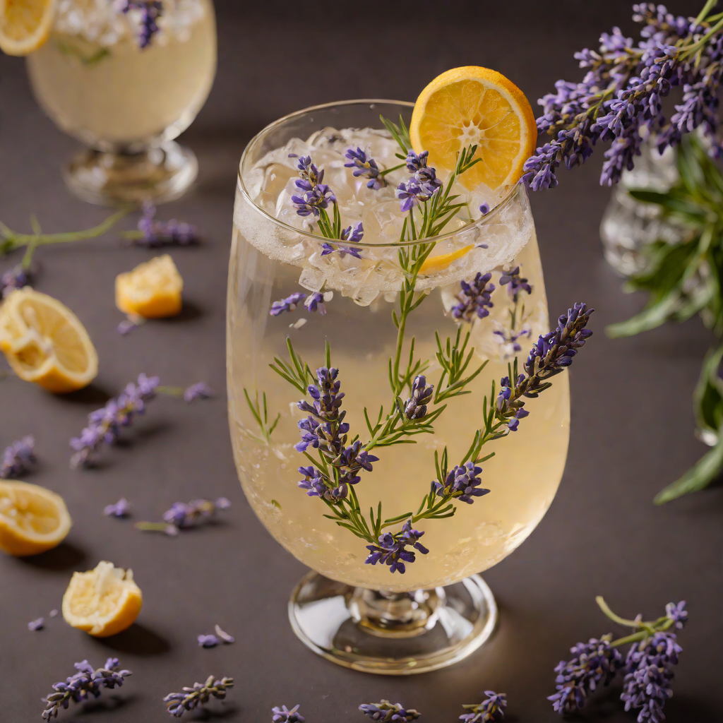 Herbal Bloom Gin Fizz with Lavender Honey