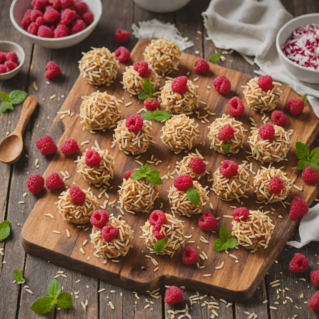 Quick No-Bake Raspberry Coconut Energy Bites