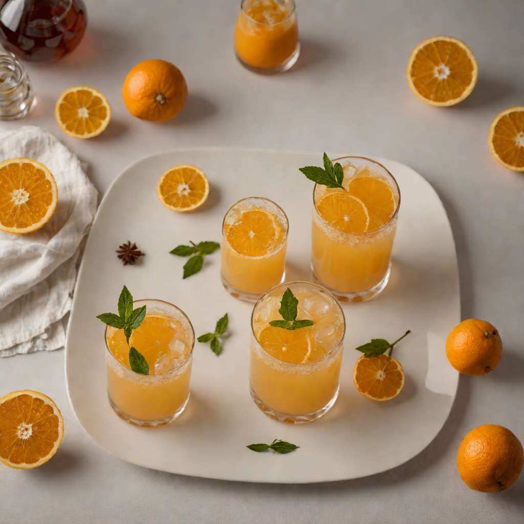 Spiced Orange and Rum Sunset Fizz