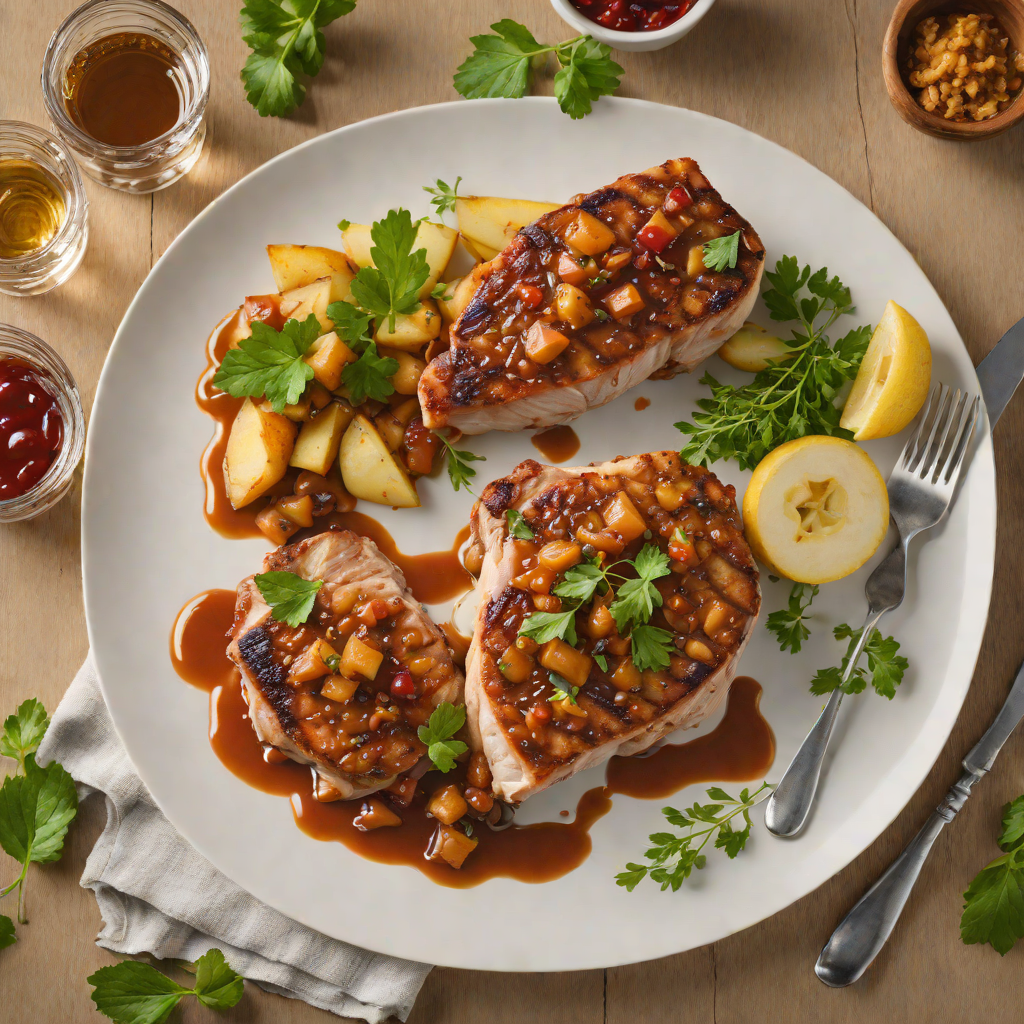 Pan-Seared Pork Chops with Smoky Paprika and Apple-Onion Compote