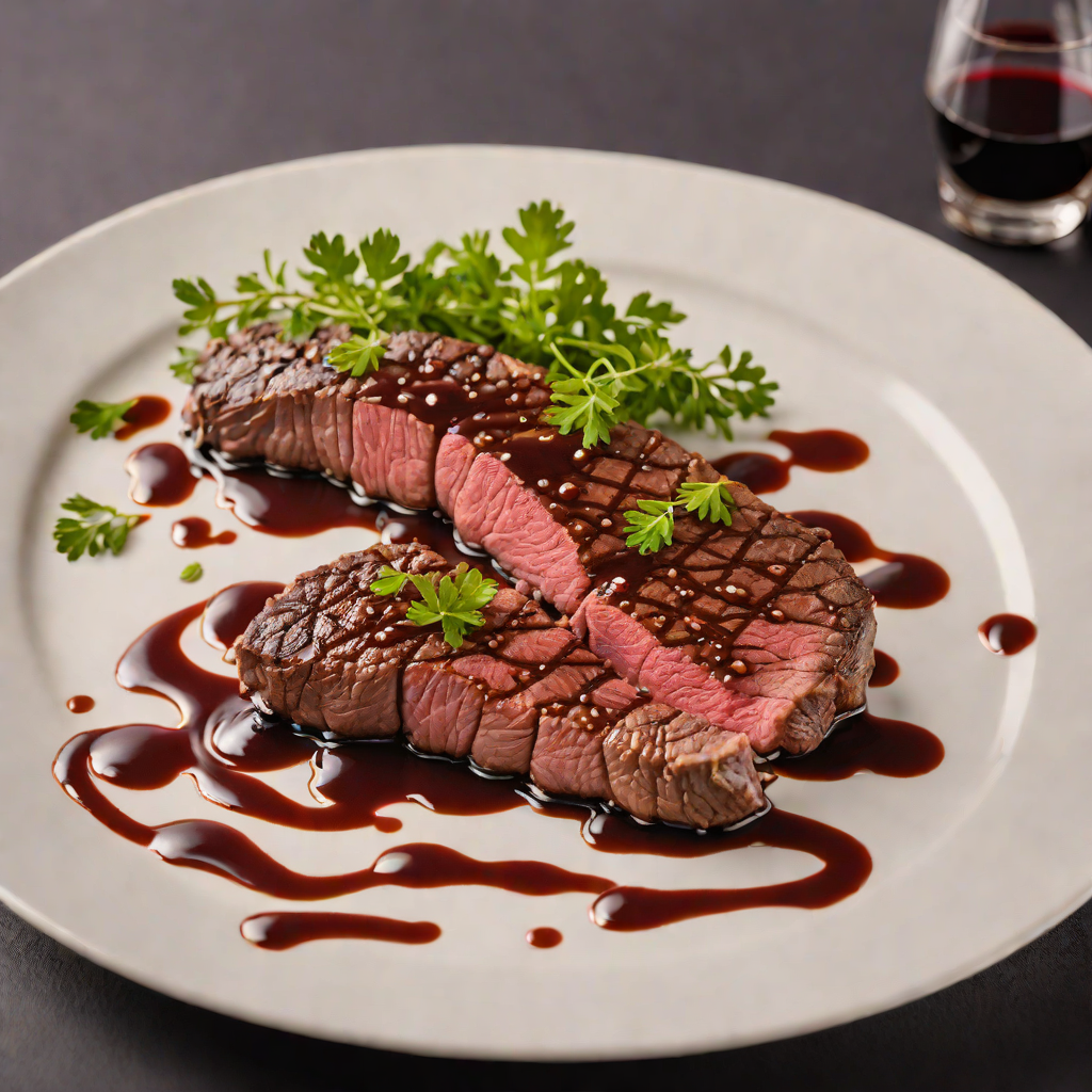 Pan-Seared Kangaroo Steak with Red Wine Jus