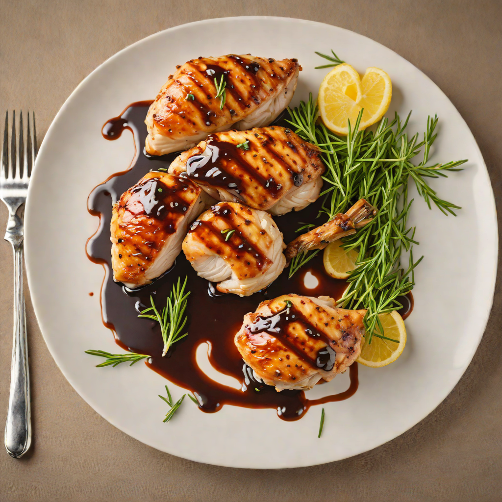Pan-Seared Chicken with Balsamic Reduction and Rosemary