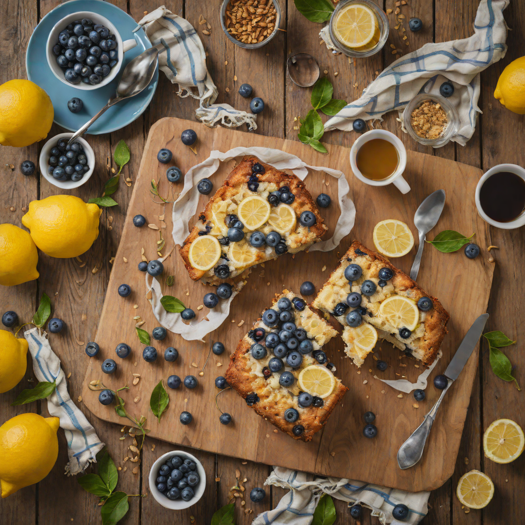 One-Bowl Lemon Blueberry Coffee Cake