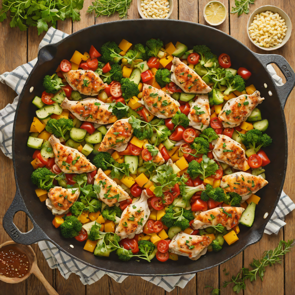 Protein-Packed Chicken and Vegetable Skillet with Herbs
