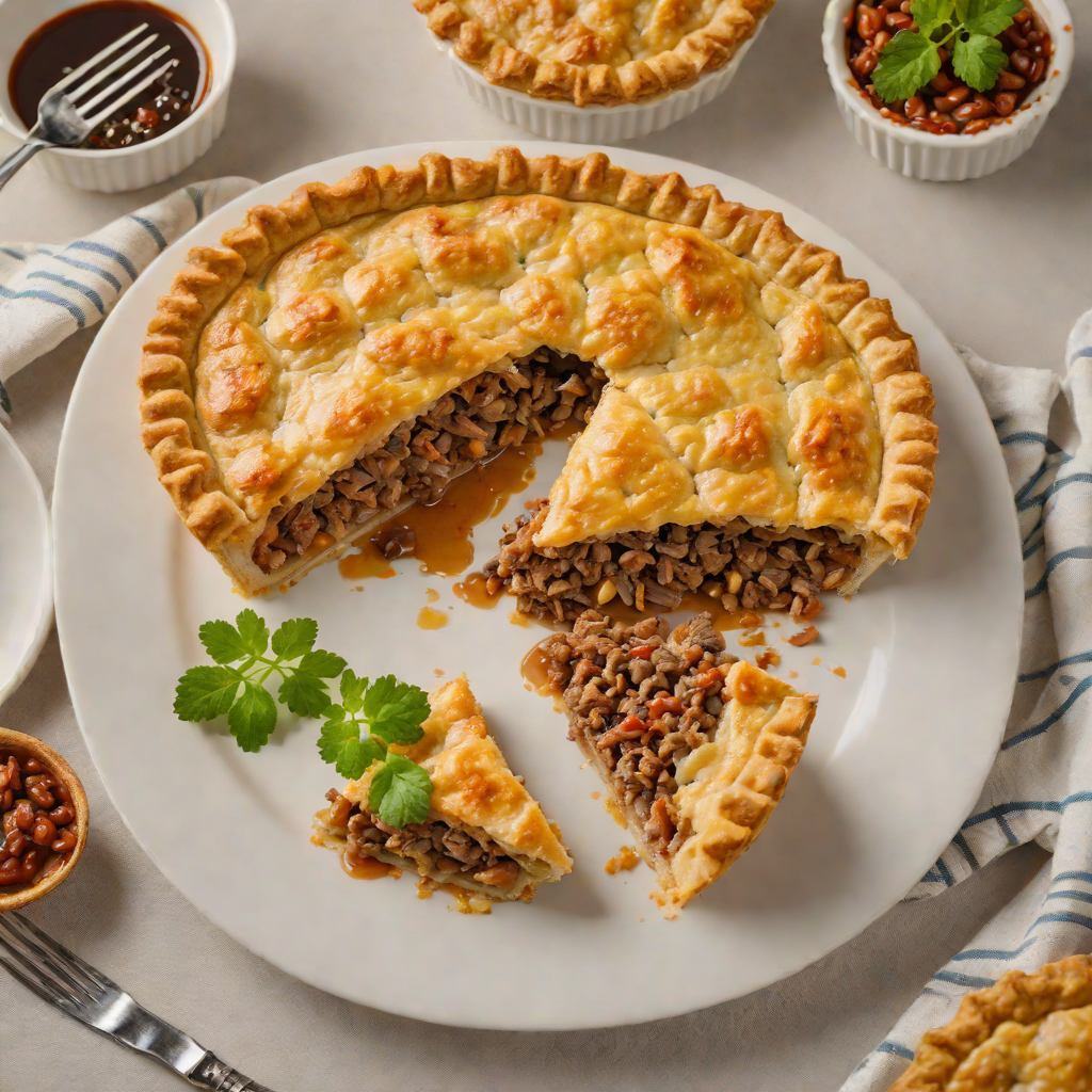 Oven-Baked Australian Meat Pie with Rich Beef Filling