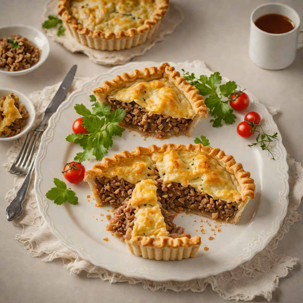 Oven-Baked Meat Pie with Savory Minced Beef and Pastry Crust