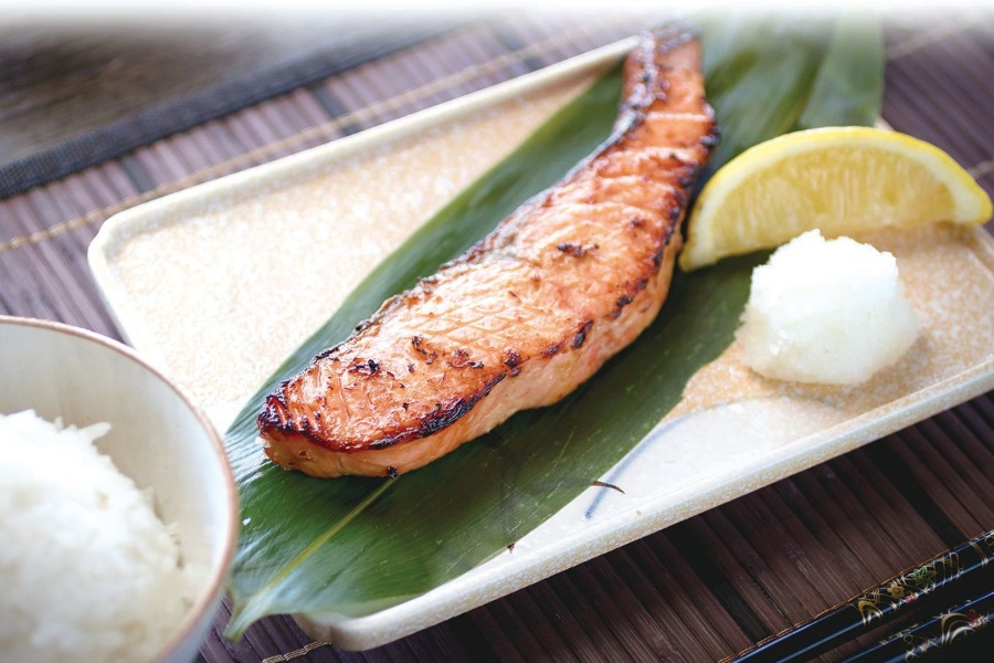 Japanese Honjozo-Style Grilled Salmon