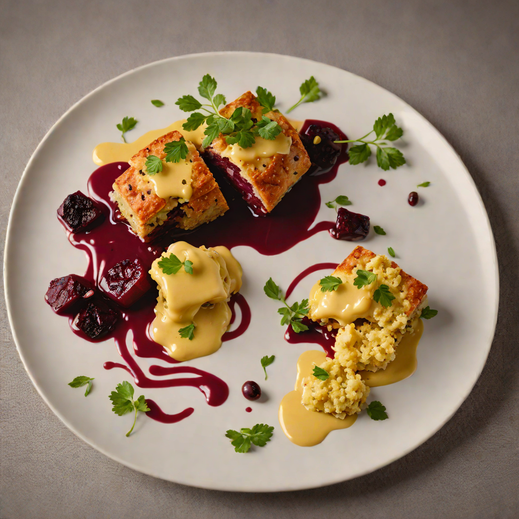 Vegetable and Beetroot Damper with Wattleseed Butter