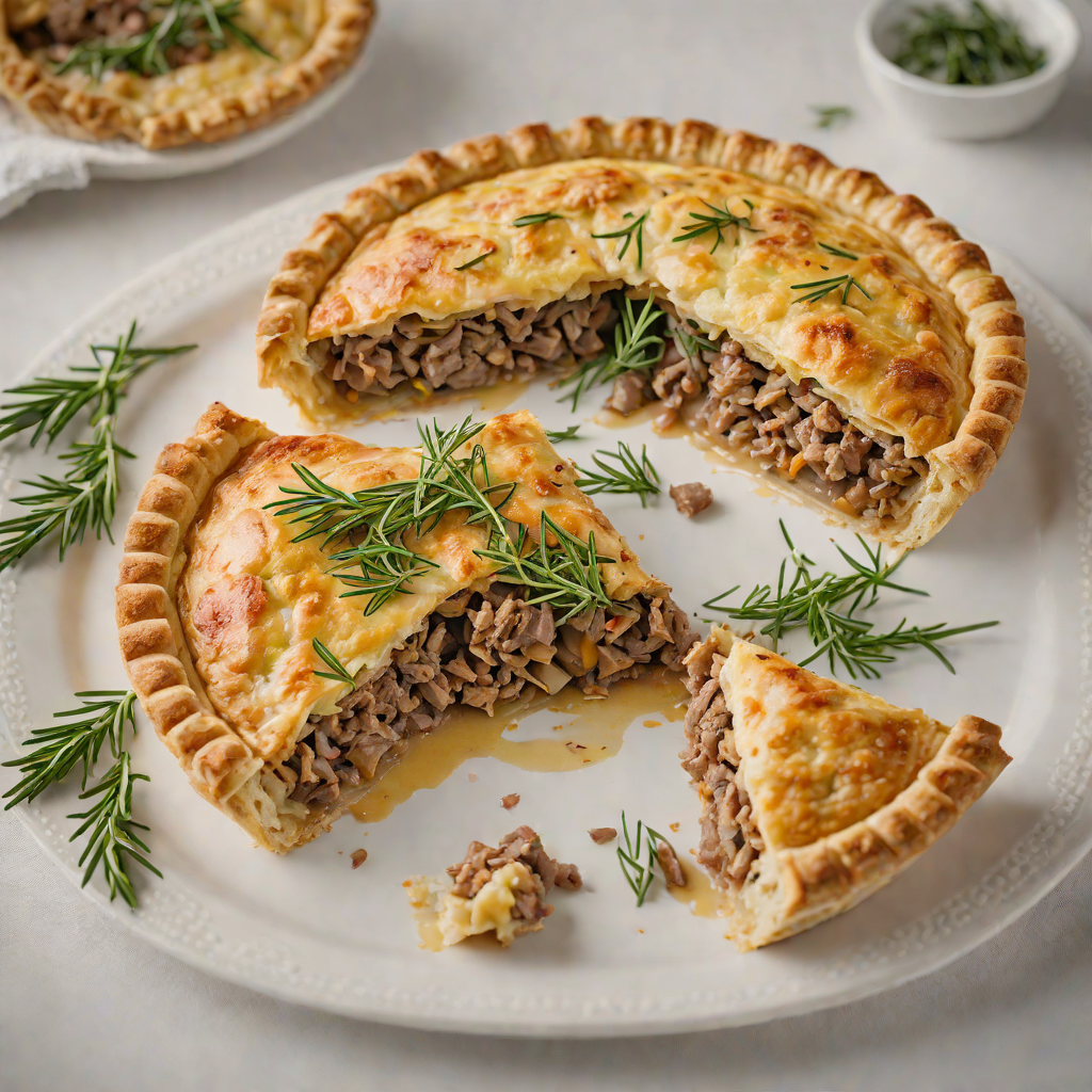 Oven-Baked Lamb Meat Pie with Rosemary and Thyme