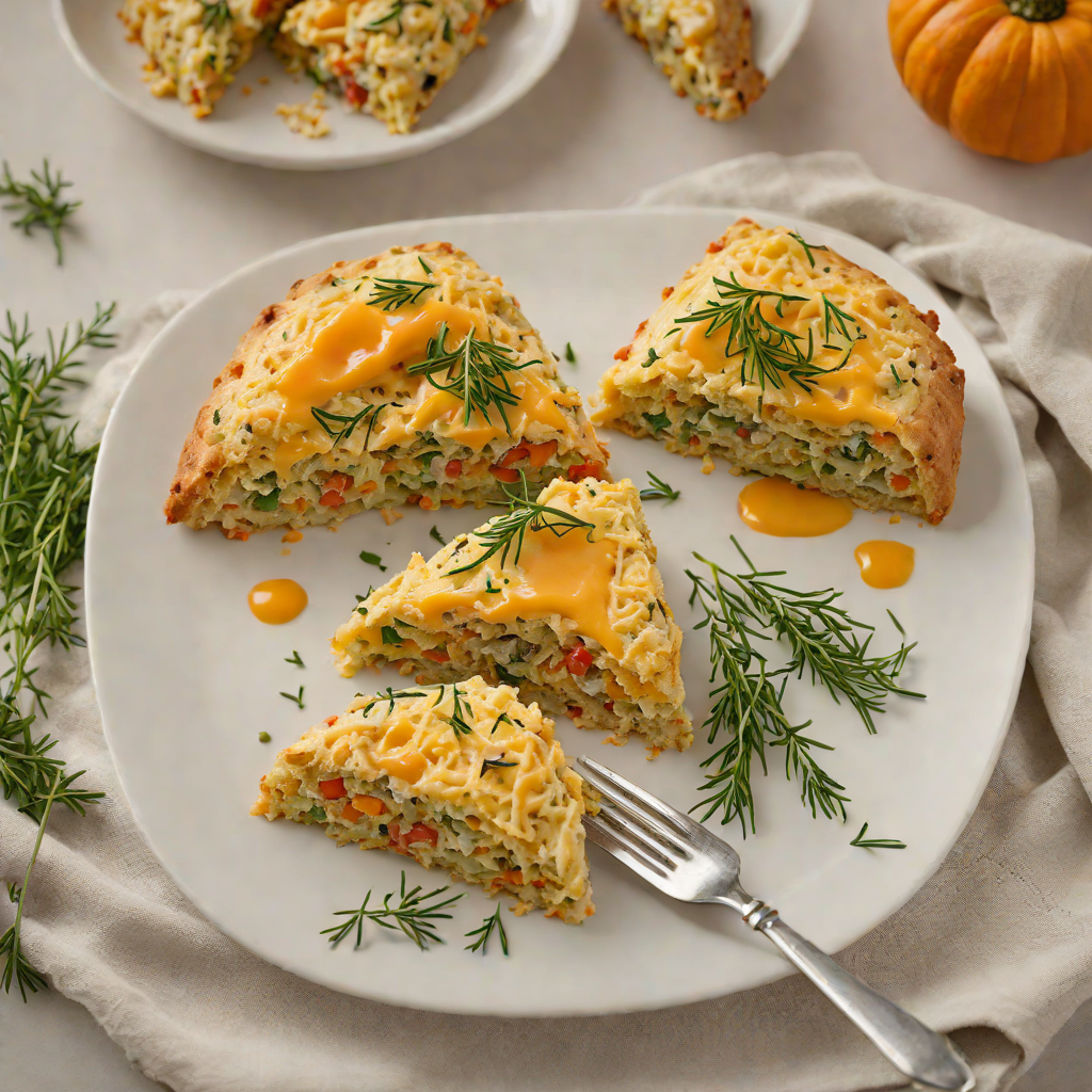 Vegetable and Pumpkin Scone Bake with Cheddar and Thyme