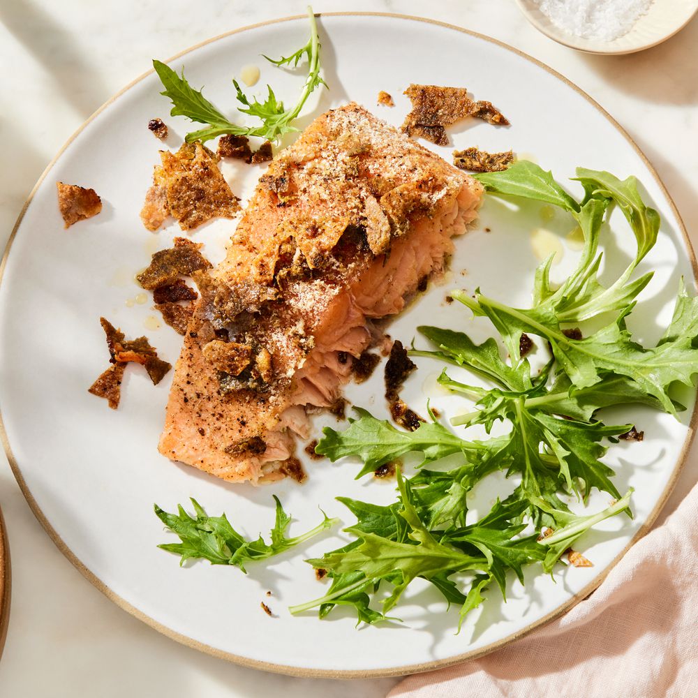 Miso-Glazed Salmon with Crispy Shiitake
