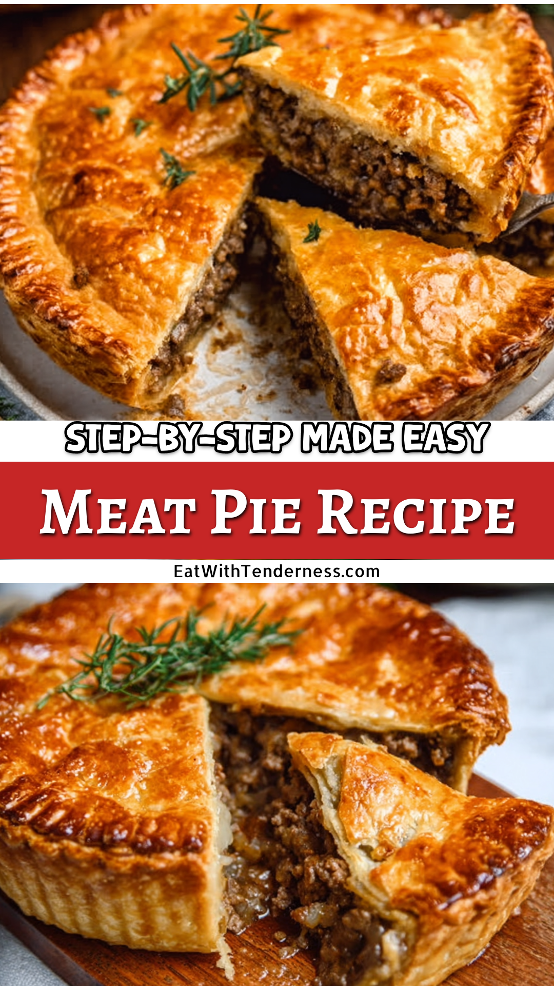 Oven-Baked Meat Pie with Puff Pastry Lid
