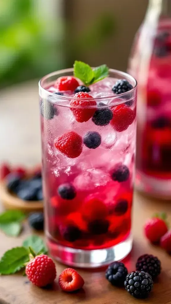 Layered Berry-Lavender Sparkler
