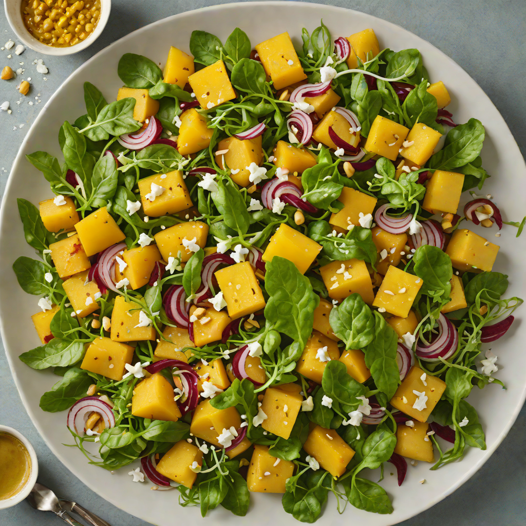 Golden Beetroot and Fetta Salad with Macadamia Vinaigrette