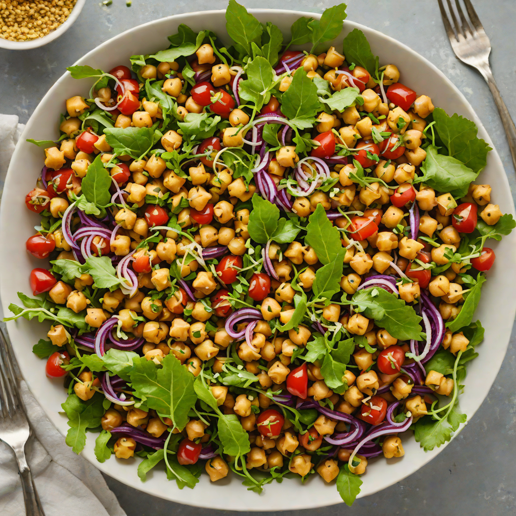 Oven-Roasted Mediterranean Chickpea Salad with Za’atar