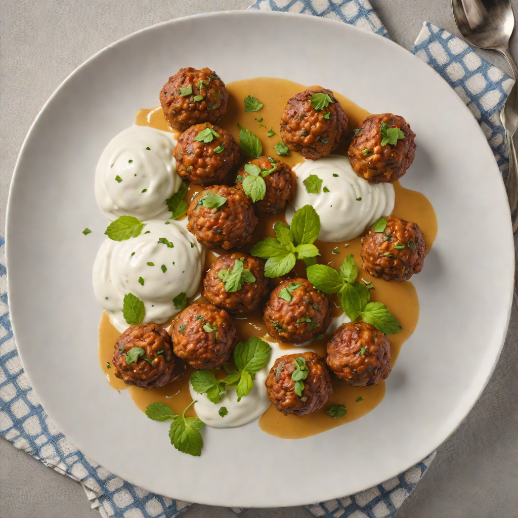 Moroccan-Spiced Lamb Meatballs with Mint Yogurt Sauce
