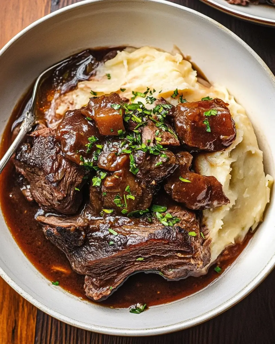 Braised Kangaroo Steak with Red Wine Jus