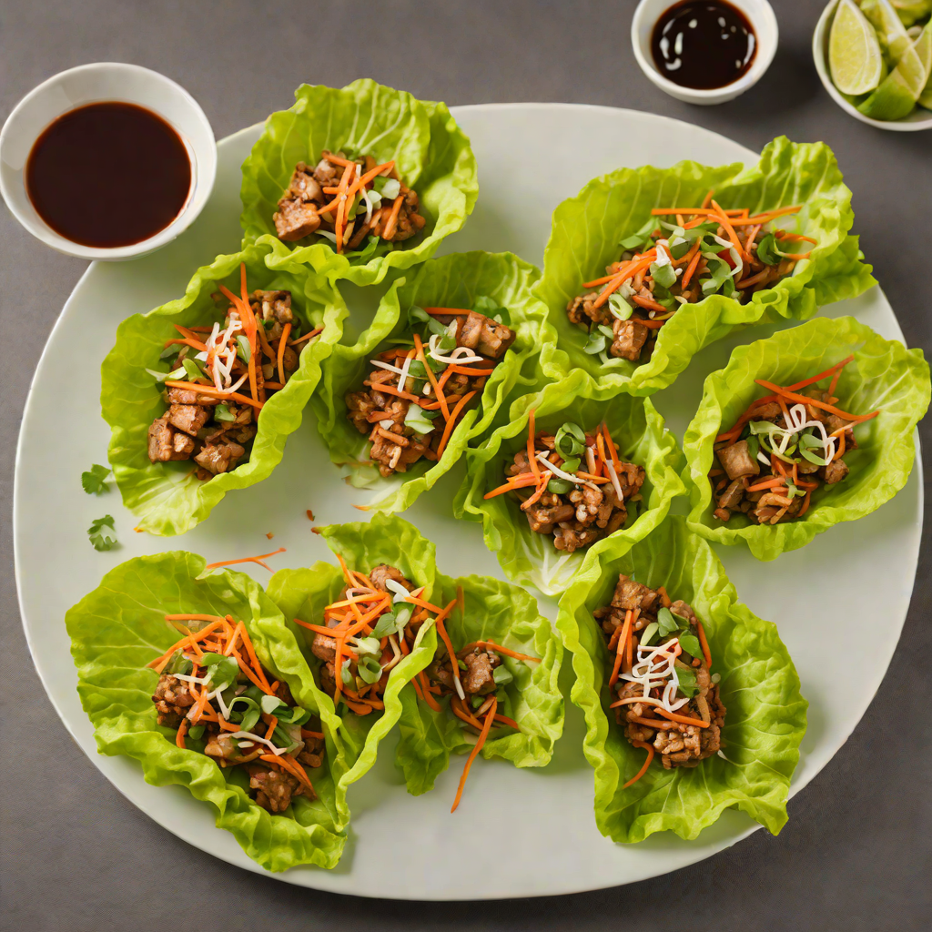 Crisp Asian-Style Pork Lettuce Wraps with Ginger and Hoisin