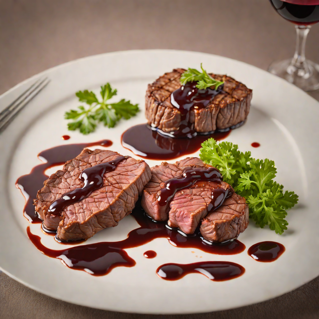Pan-Fried Kangaroo Steak with Red Wine Jus