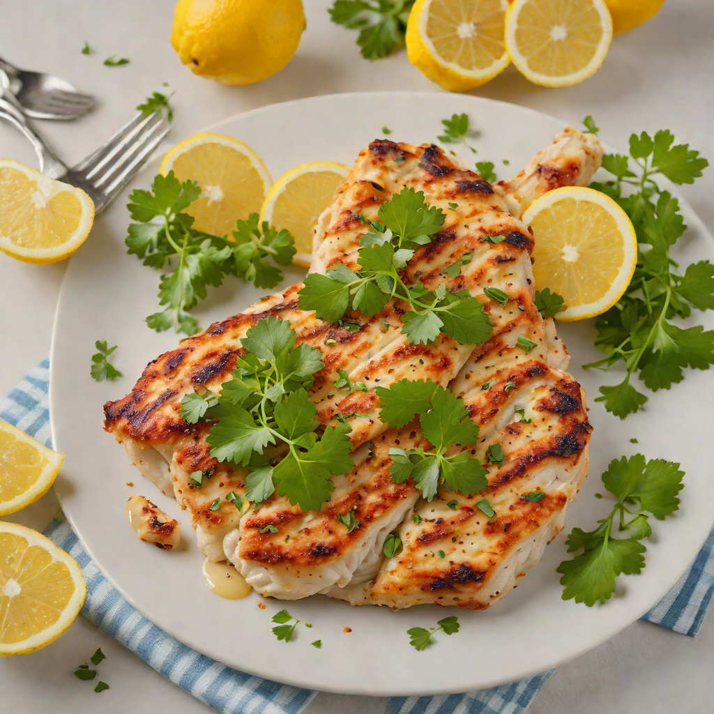 Grilled Chicken Schnitzel with Lemon and Parsley