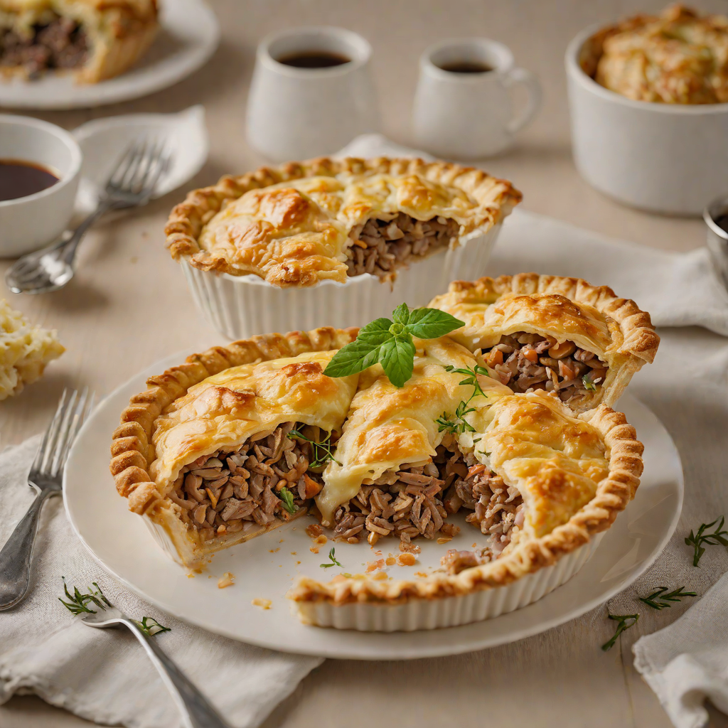 Oven-Baked Meat Pie with Puff Pastry Crust