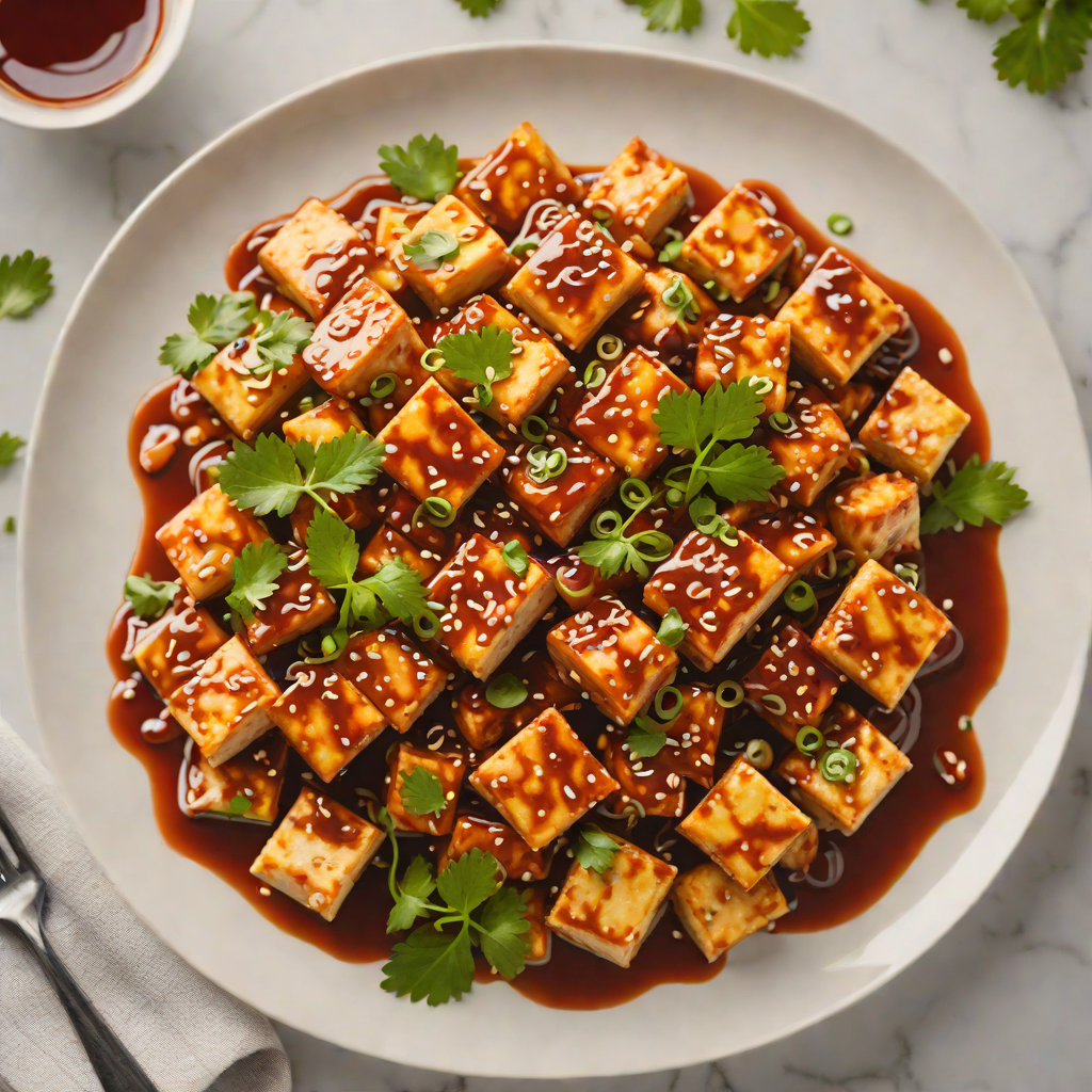 Spicy Korean Stir-Fried Tofu with Gochujang Sauce