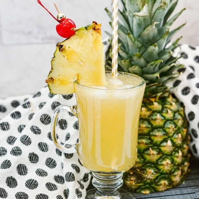 Planter’s Punch with Spiced Rum and Fresh Pineapple
