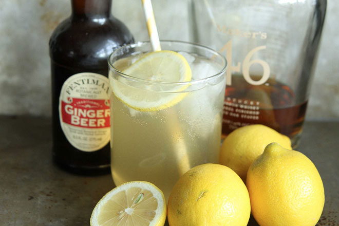 Lemon-Ginger Bourbon Fizz